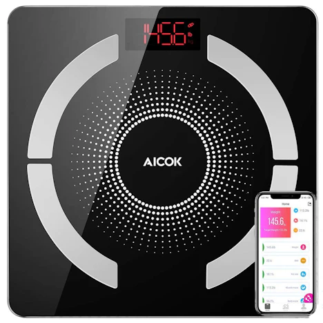 Bluetooth Digital Personenwaage, Multifunktions-Körperzusammensetzung Messung, Maximale 400lb / 180kg