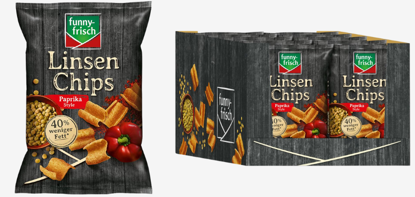 12 x Funny Frisch Linsenchips Paprika für 20€ - für Prime-Mitglieder