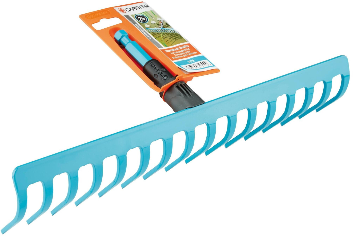 Gardena Combisystem Rechen 41cm (3179-20) für 11€ – Metall mit 16 Zinken, ohne Stiel