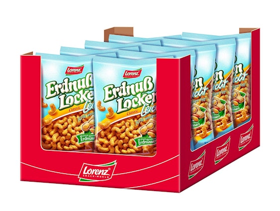 Vorbei! 9* Lorenz Snack World Erdnußlocken Classic leicht (9 x 175 g) für 1,99 € \Amazon
