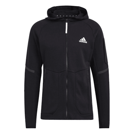 Neuer Tiefstpreis! Adidas Kapuzenjacke DFG für 45€ - schwarze Kapuzenjacke mit Zipper, Größen S bis XL