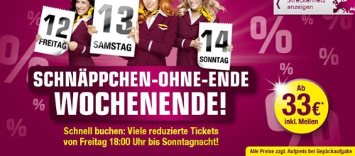 Germanwings-Flüge für 33€ (One-Way)