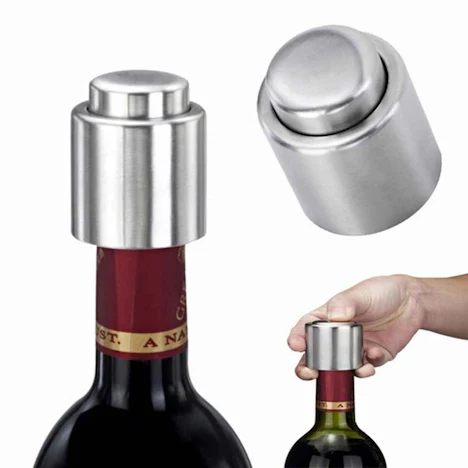 1PC Edelstahl-Wein-Flaschen-Stopper Vakuumierer Bar Werkzeuge Cocktail Flaschenhülle