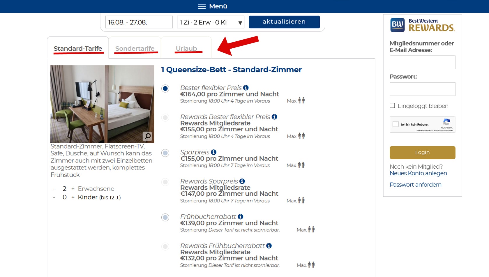 Best Western Sondertarife