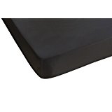 Nuit de France 331240&amp;nbsp;Spannbettlaken Luxe, 30cm Steg, Baumwollsatin, schwarz