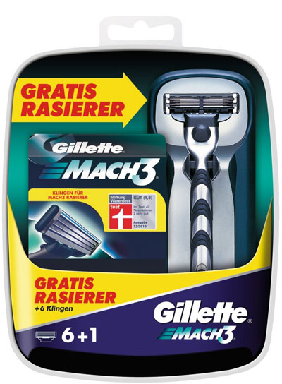 Gillette Mach 3 Rasierer mit 7 Klingen für 9,99€ *UPDATE2*
