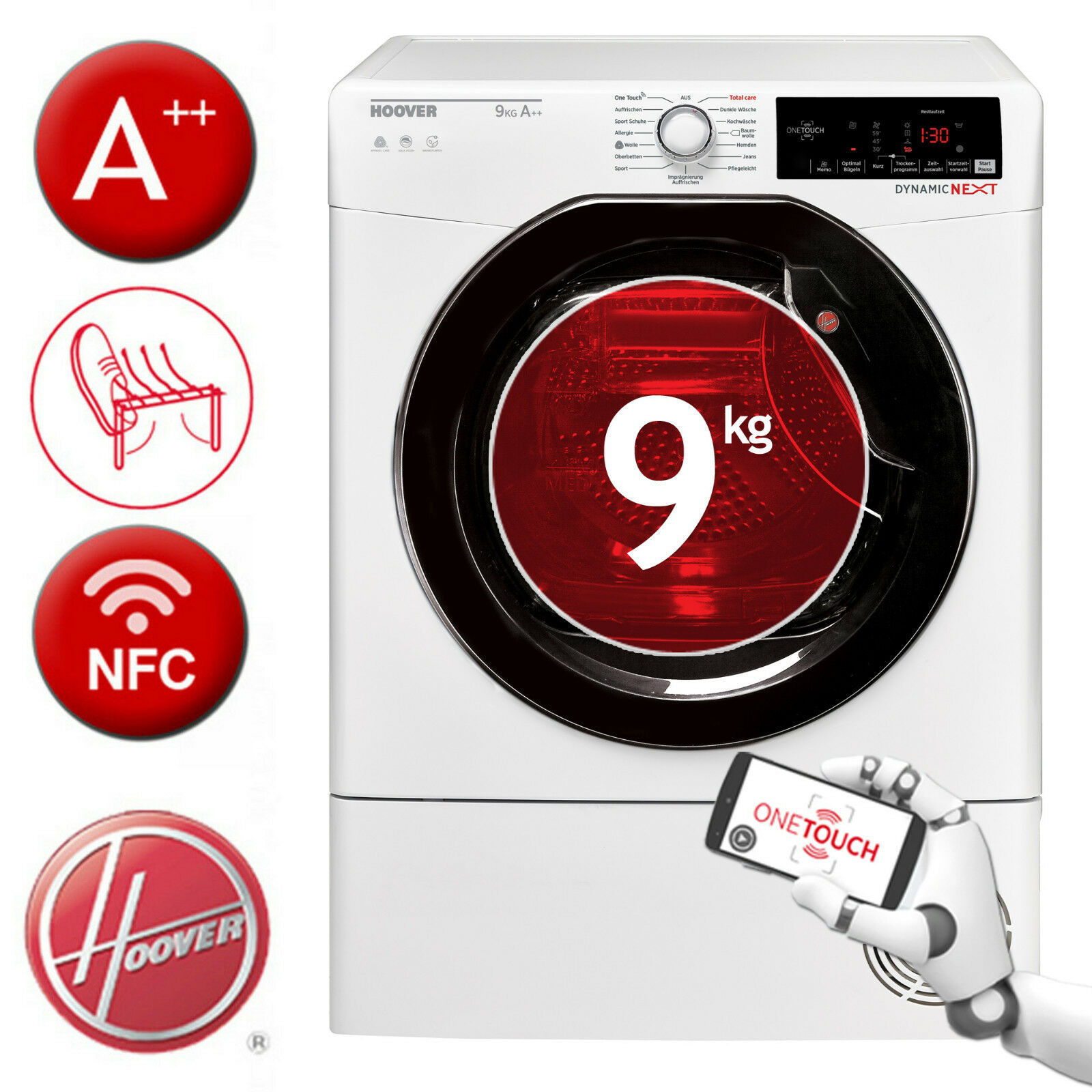 9KG Wärmepumpentrockner Hoover QDX H9A2TKEX-84 für nur 369,90 EUR inkl. Lieferung