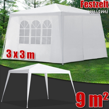 Pavillion Partyzelt MIAMI für 30€ - 3 x 3 Meter mit Seitenteilen