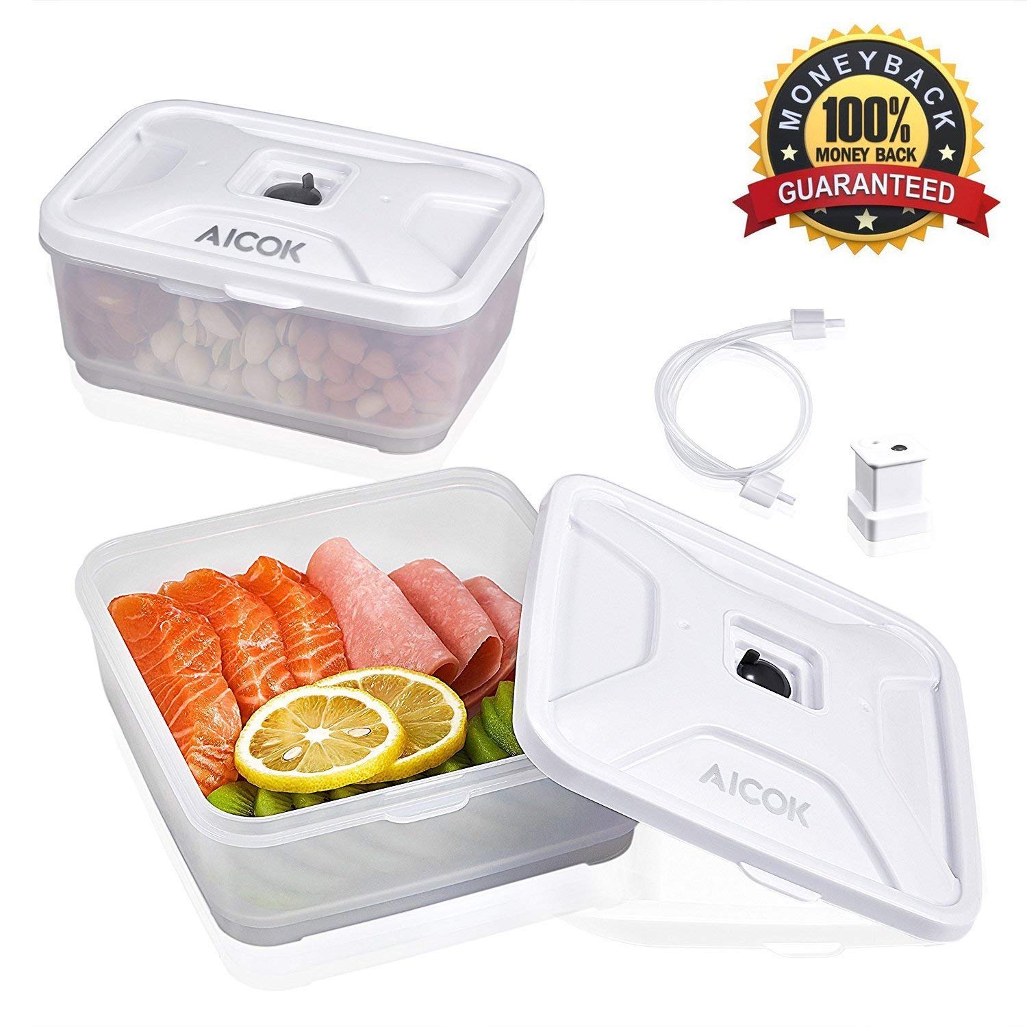 Vakuum Frischhaltedosen-Set 0,6 L + 0,8 L für 11,54€ 