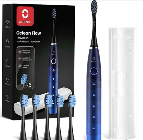 Oclean Elektrische Zahnbürste TravelGo Flow Gift Set, 180 Tage Akkulaufzeit in blau für 39,90€(statt 49,90€)