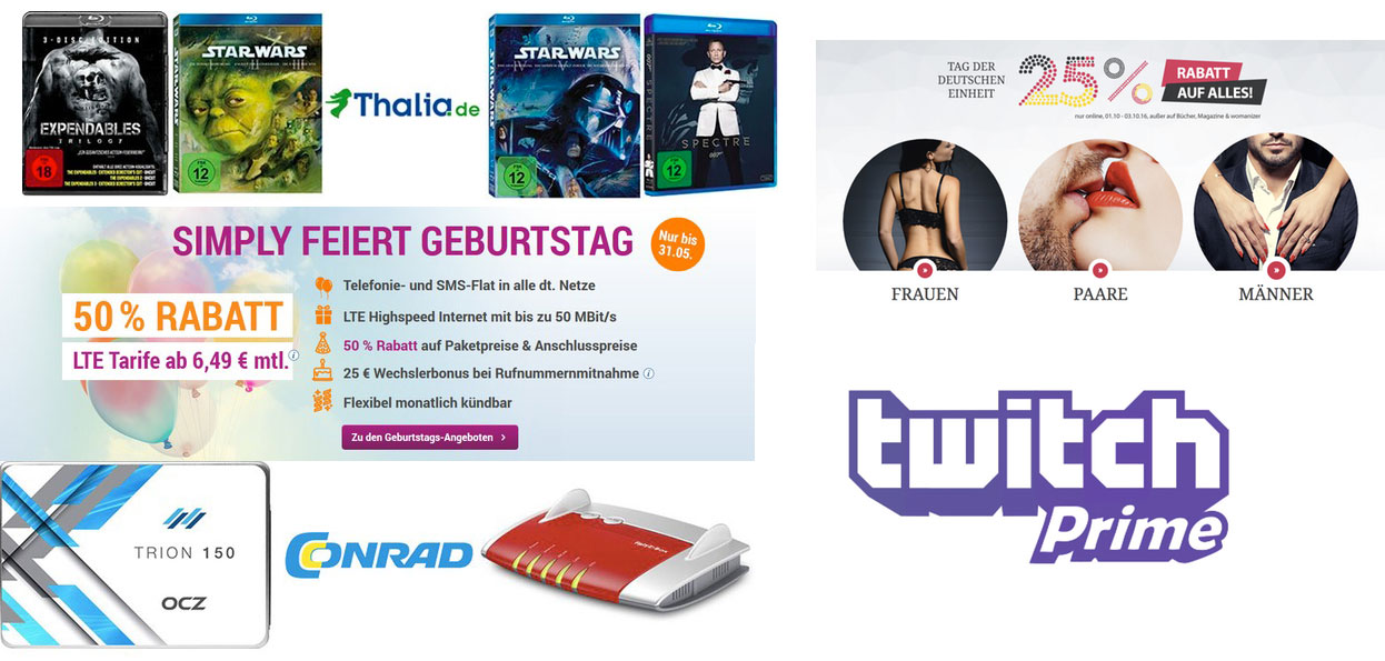 Highlight-Angebote: Die 5 besten Schnäppchen am 01.10.2016