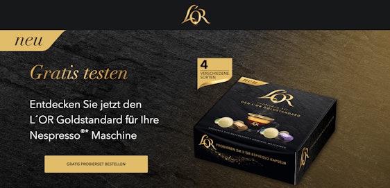 L’OR Kapseln gratis - 4er Probierset für Nespresso