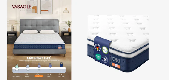 Traumhaft schlafen! 🛏️ VASAGLE Taschenfederkernmatratze (180 x 200) für 106€