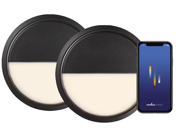 2x Ava Smart LED-Deckenleuchte für 26€ - Smarte Außenwandleuchte mit LED, Aluminium, spritzwassergeschützt