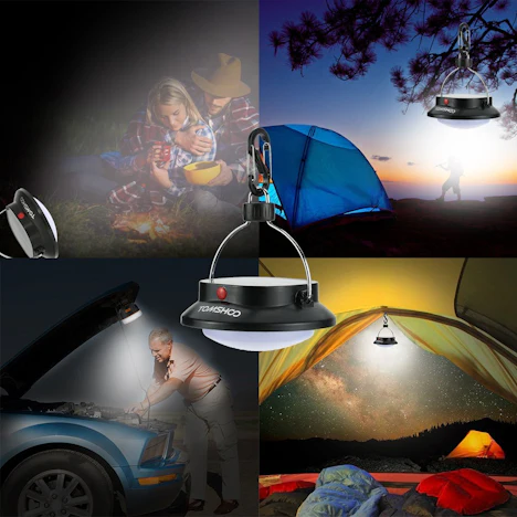 Amazon: 200LM Solar Campinglampe Camping Laterne Zeltlampe für 9,09/15,39/27,99€