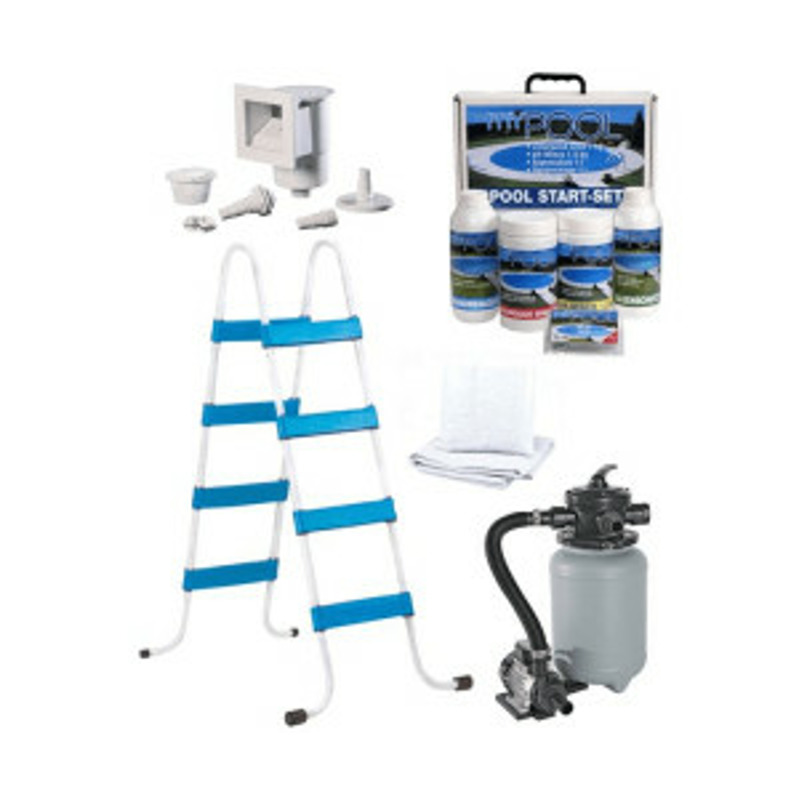 myPOOL Pool-Set Feeling Holzoptik rund Ø 460 x 120 cm mit 270,99€ Ersparnis