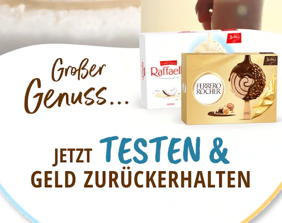 GRATIS TESTEN: Ferrero Rocher & Raffaello Eis