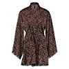 Hunkemöller Damen Kimono Satin Cheetah Schwarz XS/S125912
