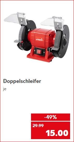 Doppelschleifer mit 2 Schleifscheiben für nur 15,- EUR [Kaufland/OFFLINE]