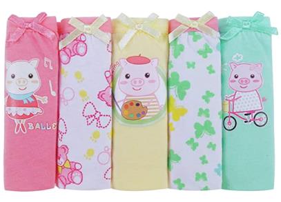 Hengda Mädchen Unterhose Baumwolle Slips Verschiedene Motive 100-140, 5 pack