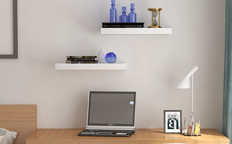 EUGAD Wandregal 50cm lang weiß