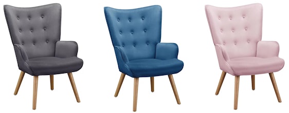 Bessagi Home "Celina" für 75€ – Sessel in Grau, Rosa oder Petrol