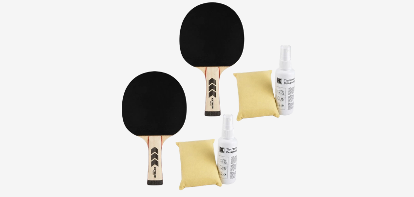 Überschrift Perfekt gerüstet fürs Match! 🏓 2x Kettler Tischtennisschläger + 2x Reinigungsset für nur 30€ 🔴⚫