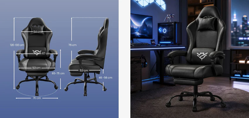 SONGMICS-Gaming-Stuhl-Details