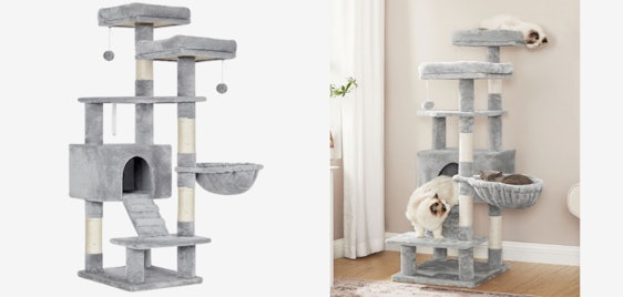 Feandrea Kratzbaum für 45€ - 142cm hoch, Sisalstämme, inkl. Kuschelhöhle