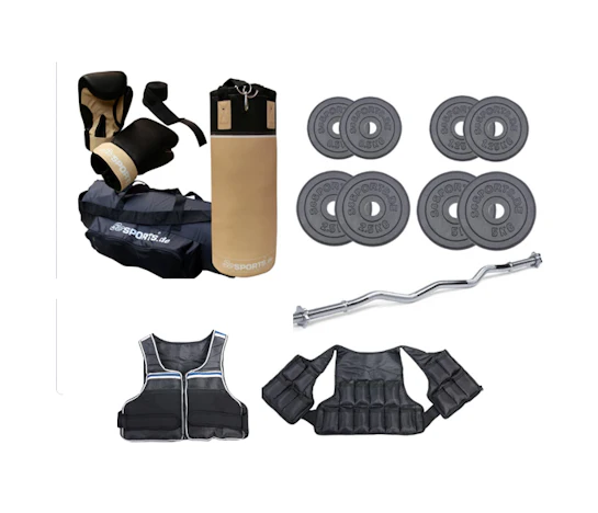 Boxset für Erwachsene 12 kg: 34,95 € ohne Versandkosten / 25,5 kg Curlhantelset Gusseisen: 49,95 € / und noch mehr Aktionen