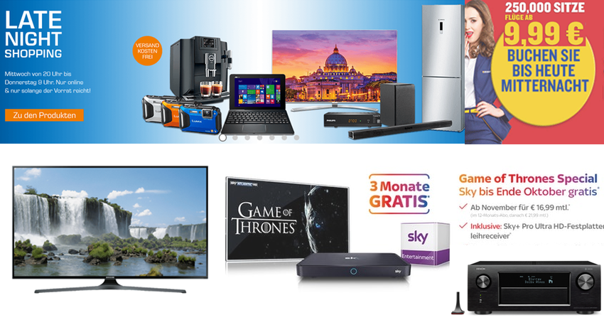 Highlight-Angebote: Die besten Schnäppchen am 12.07.2017