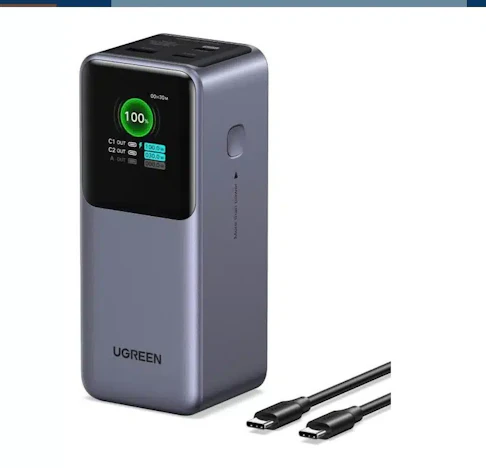 Nur 40,31 € inkl. Versand für die Ugreen Nexode Power Bank 20000mAh 130W?! 🤯 Aktuell der günstigste Preis im Netz – jetzt sichern! 🔋⚡