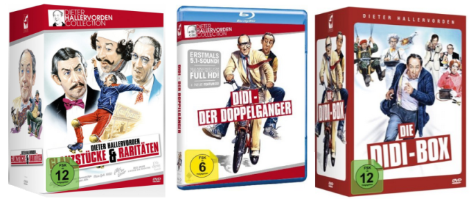 Dieter Hallervorden Filme auf DVD und Blu-ray günstig bei Amazon.de - z.B. Didi Box für 28€ oder Doppelgänger [Blu-ray] für 9€