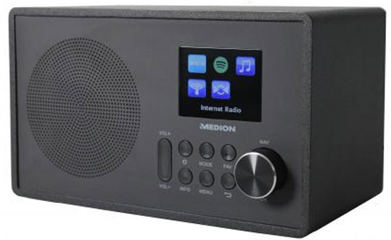 Medion Internetradio MD 87528 für 79€ - AirPlay, Spotify Connect; USB; MP3, WMA, FLAC, WAV