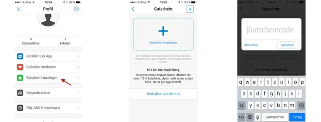 MyTaxi-Gutschein