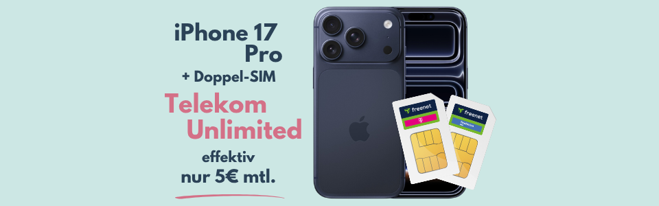 iPhone 17 Pro Telekom Unlimited Doppelkarte