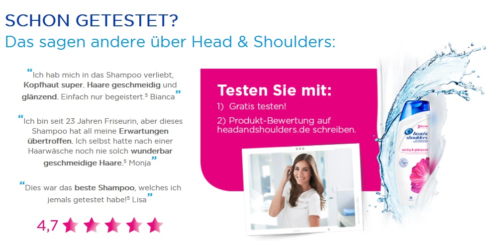 head and shoulders test