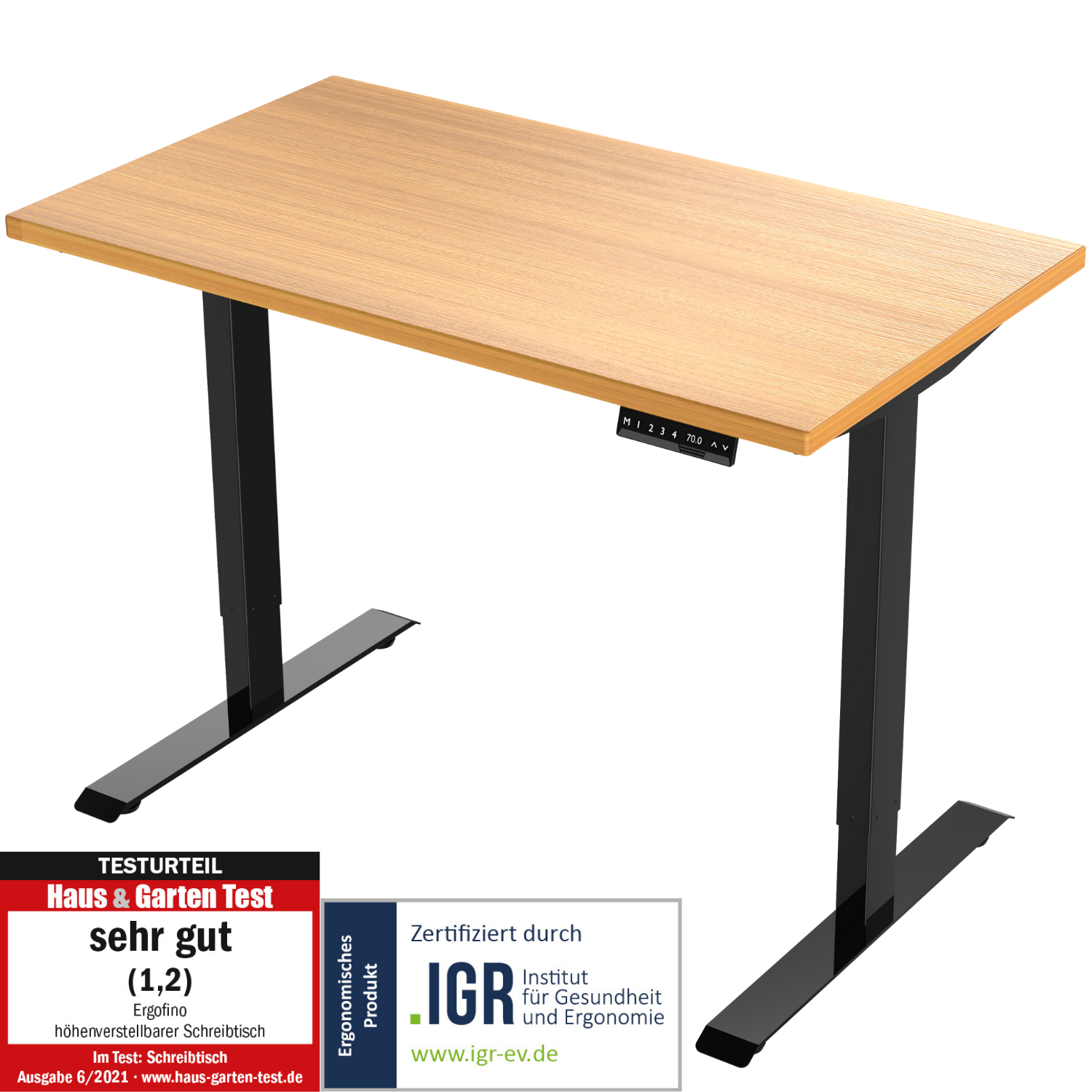 ERGOFINO DT20 HÖHENVERSTELLBARER SCHREIBTISCH DT20+TISCHPLATTE