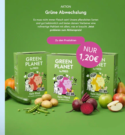 380g veganes Nassfutter für Hunde von Fred&Felia