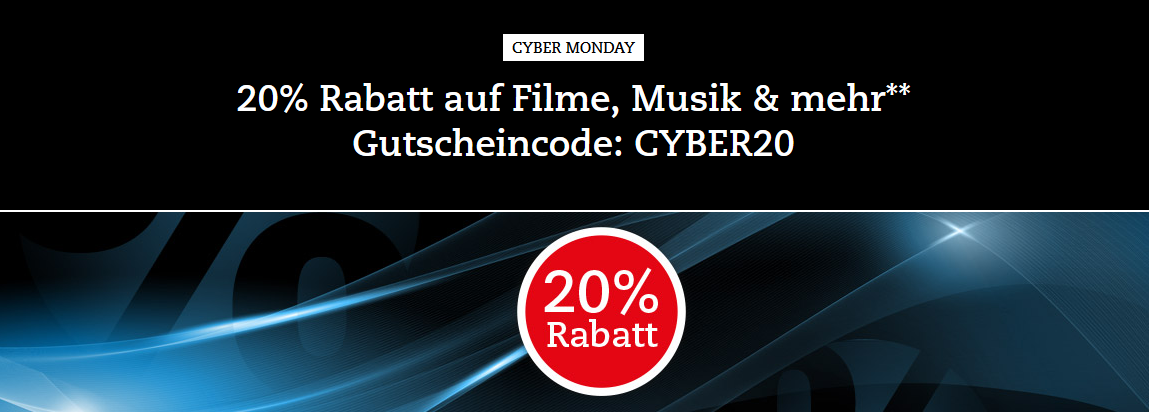 Cyber Monday bei Thalia - 20% Rabatt und günstige Tolinos