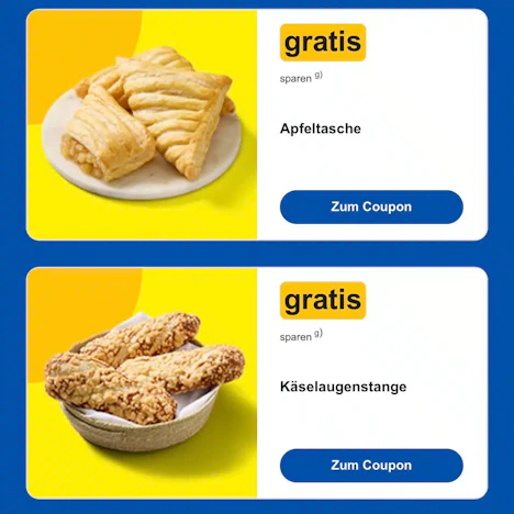 LIDL-Newsletter Exklusiv-Coupon Apfeltasche oder Käselaugenstange GRATIS ab 10€