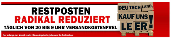 "Kauf uns leer" bei Media Markt - z.B. Microsoft Surface Pro 2 256GB für 666€ oder Nokia Lumia 510 für 49€