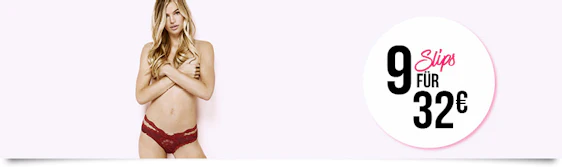 Nur für kurze Zeit: 9 Slips für 32€ bei Hunkemöller