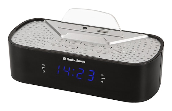 AudioSonic CL-1463 Uhrenradio Bluetooth USB-Anschluss schwarz