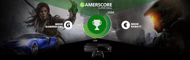 Xbox One Gamerscore Aktion: Bis zu 150€ Rabatt beim Kauf einer Konsole je nach Punkten oder Forza Horizon 2 gratis *UPDATE*