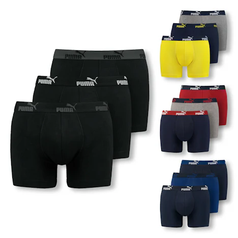 6er Pack PUMA Boxershorts Unterhosen Shorts Promo Boxer S M L XL Farbwahl