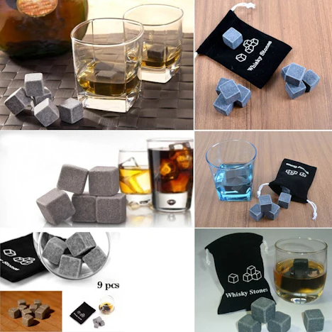 Amazon: 9er SET Whisky-Steine aus natürlichem Speckstein für nur 6.44 Euro