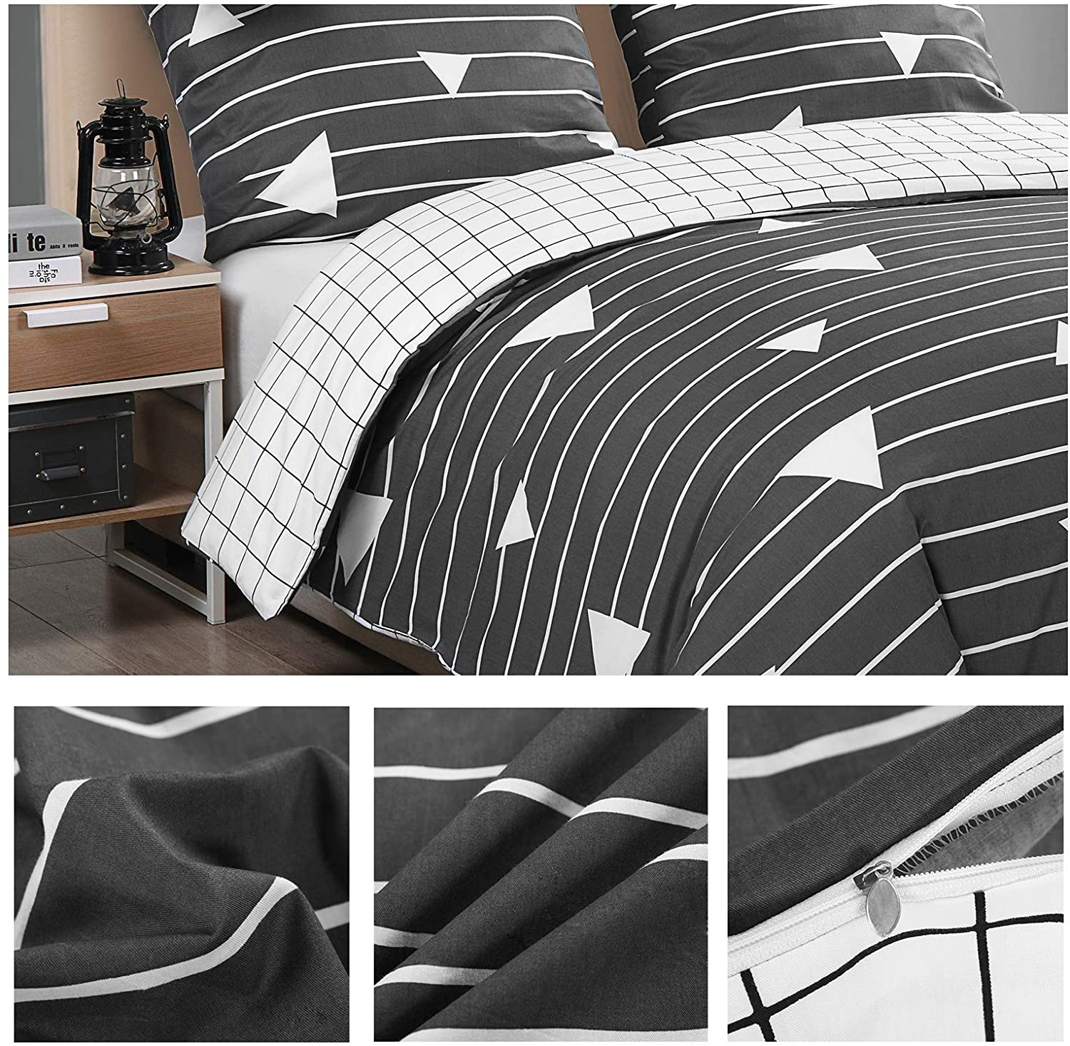 Bettwäsche Set, 155x220 cm + Kissenbezug 80x80 cm