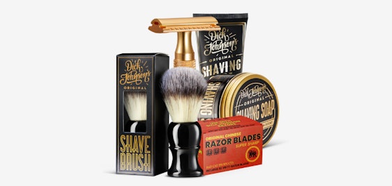 Rasur-Komplettset für 70€ - Sicherheitsrasierer, Rasierpinsel, Whiskey-Duft