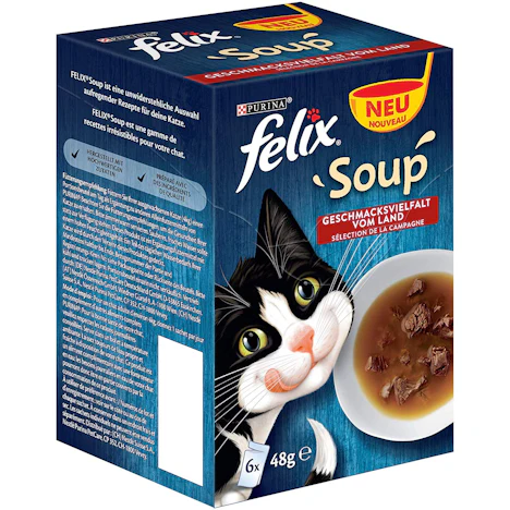 Felix Katzennassfutter Soup , 8er Pack (8 x 48 g) Portionsbeutel